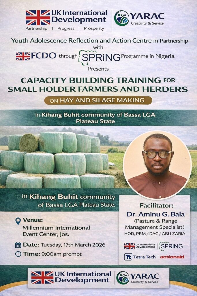 YARAC Trains Farmers and Herders on Hay and Silage Production at Kihang Buhit PEACE FARM 651751045 1329703139203399 3150809561436333676 n