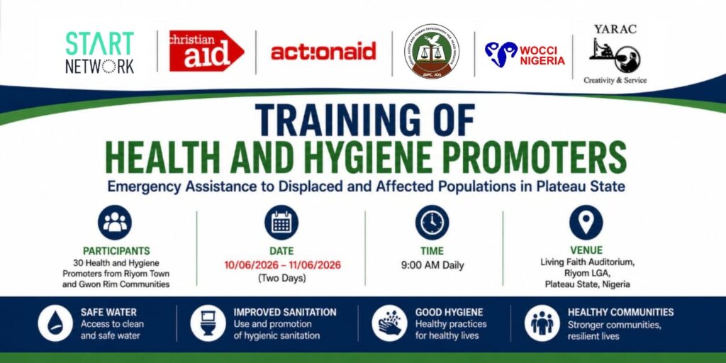 YARAC Trains Health and Hygiene Promoters to Support Conflict-Affected Communities in Plateau State health